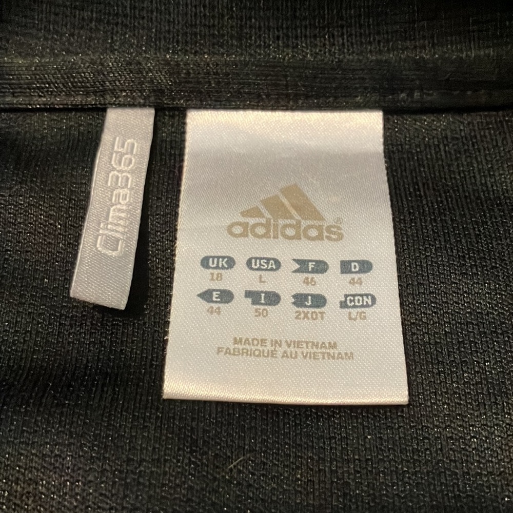 ADIDAS Clima365 Hoodie, Women’s Large, black with 3 light blue stripes. - Picture 5 of 10